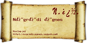 Nógrádi Ágnes névjegykártya
