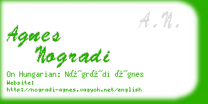 agnes nogradi business card